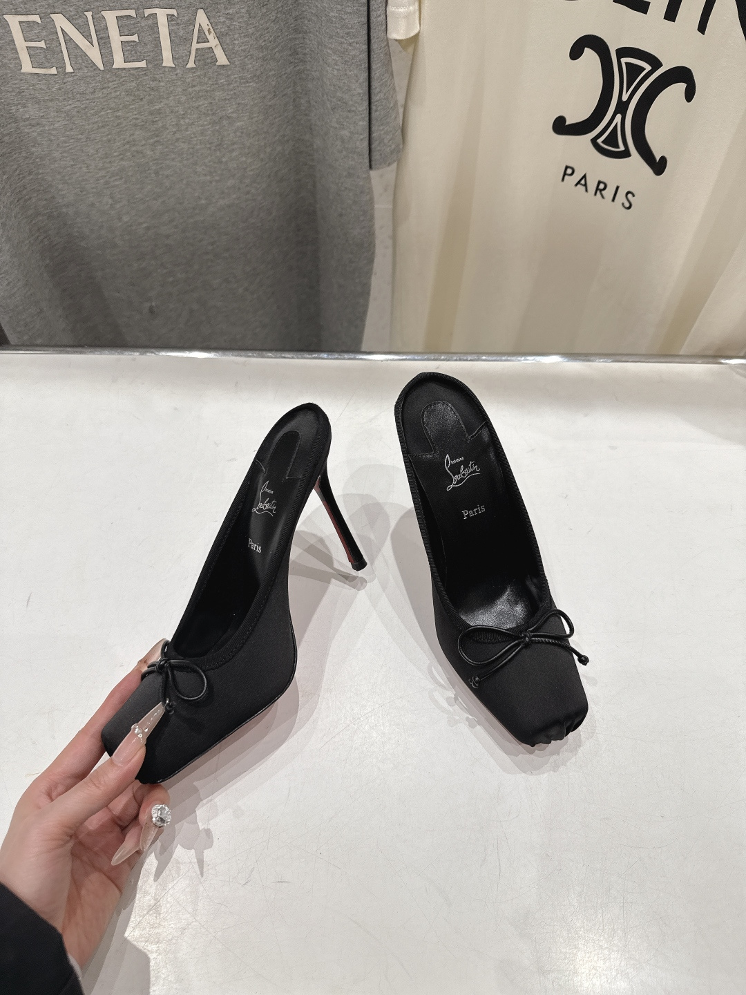 高版本出厂 Christian Loubotti CL红底鞋F030 2026ss新款蝴蝶结仙女风高跟鞋