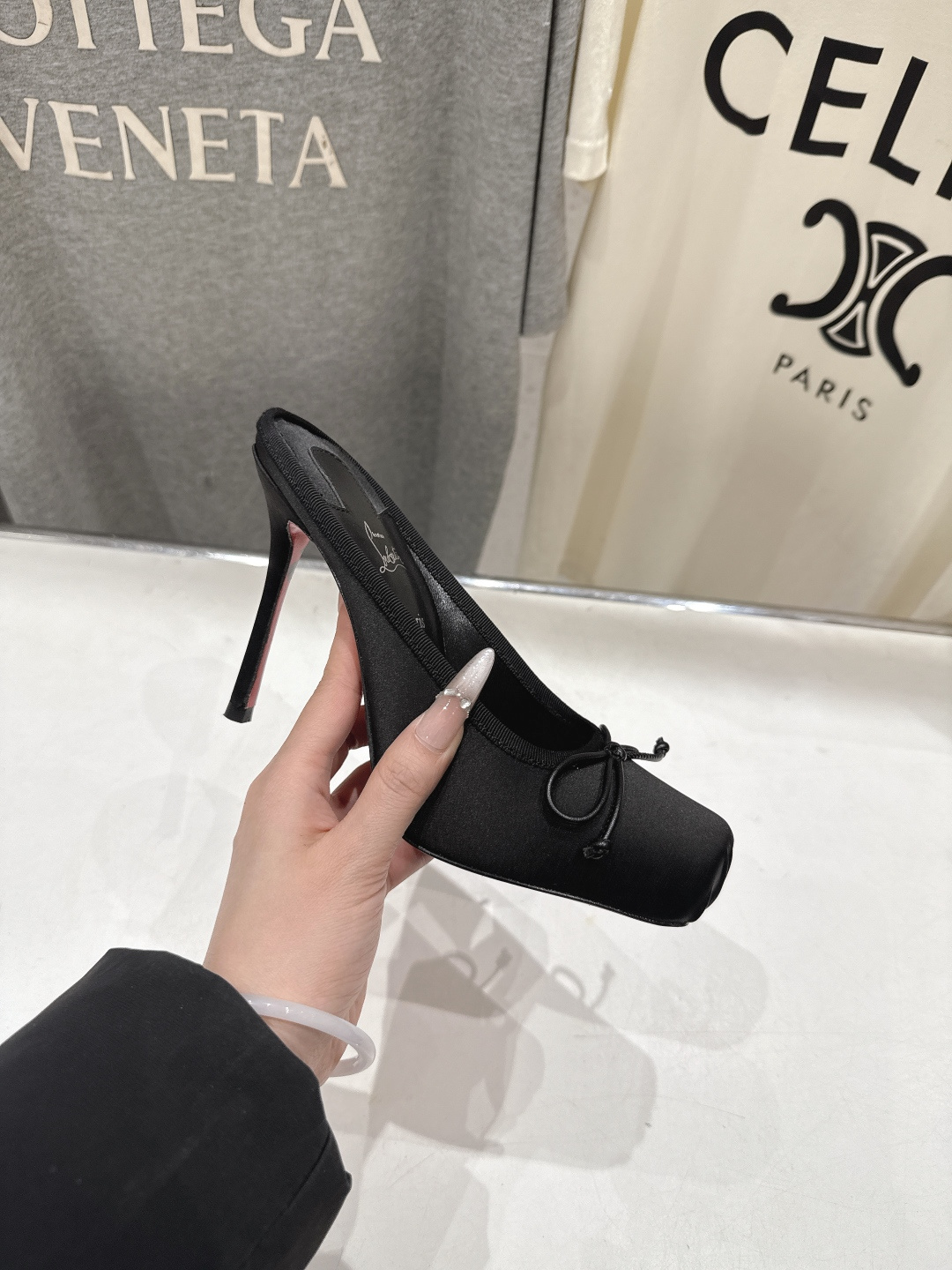 高版本出厂 Christian Loubotti CL红底鞋F030 2026ss新款蝴蝶结仙女风高跟鞋