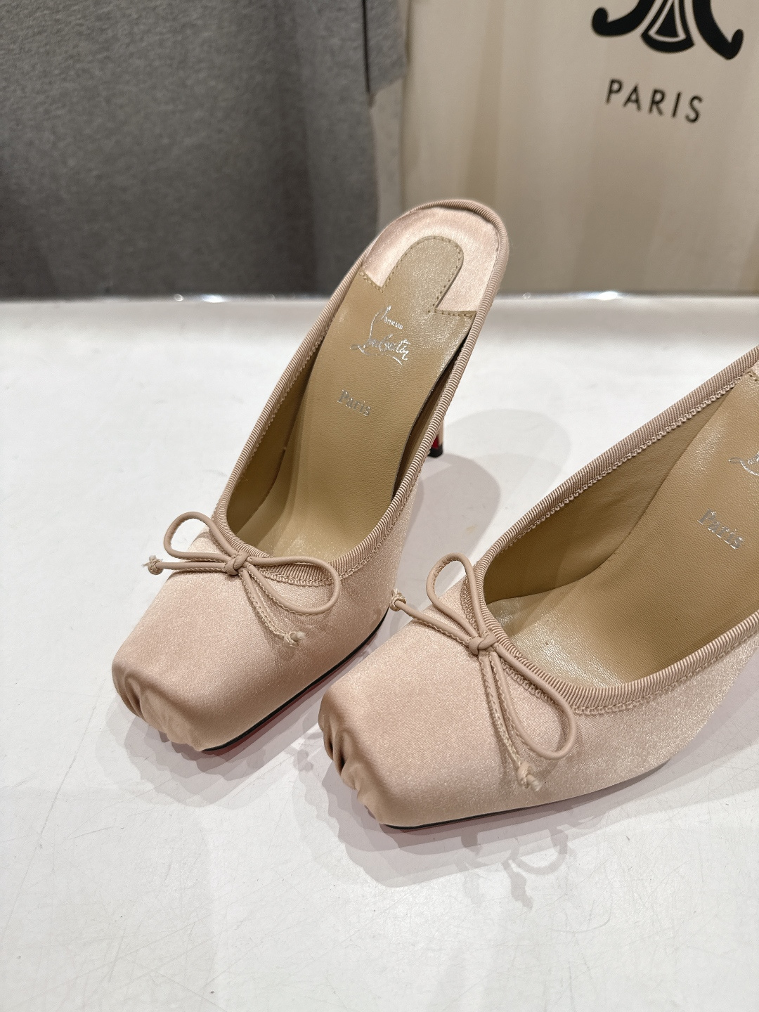 高版本出厂 Christian Loubotti CL红底鞋F030 2026ss新款蝴蝶结仙女风高跟鞋