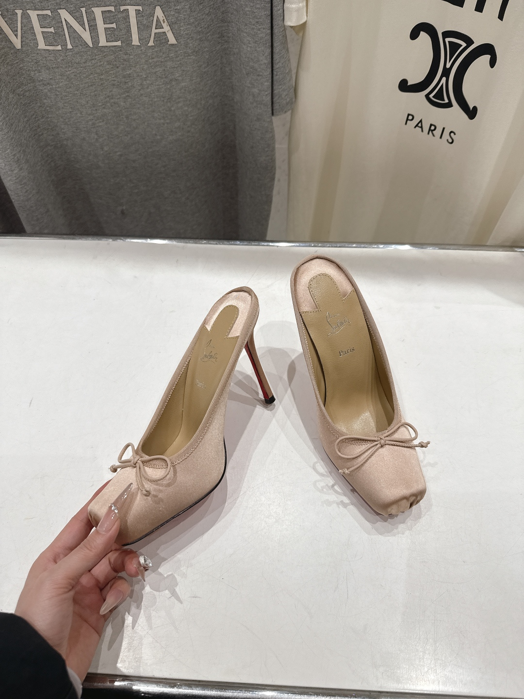 高版本出厂 Christian Loubotti CL红底鞋F030 2026ss新款蝴蝶结仙女风高跟鞋