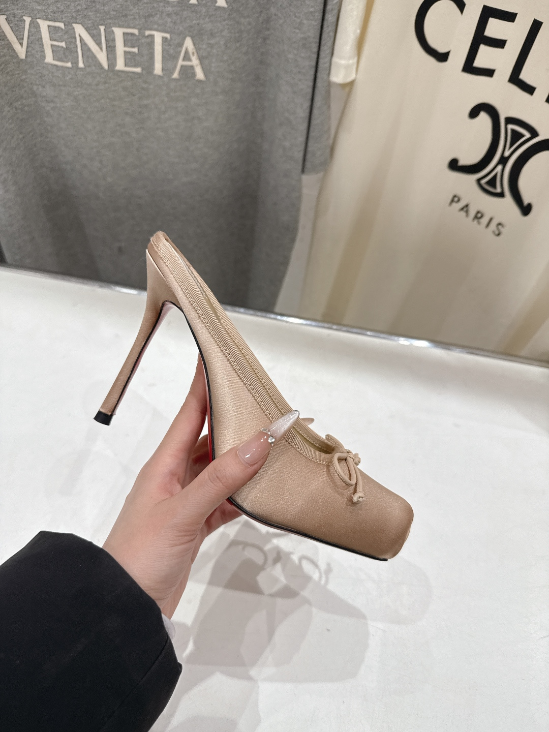 高版本出厂 Christian Loubotti CL红底鞋F030 2026ss新款蝴蝶结仙女风高跟鞋