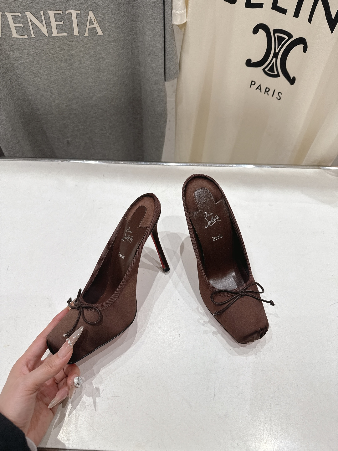 高版本出厂 Christian Loubotti CL红底鞋F030 2026ss新款蝴蝶结仙女风高跟鞋