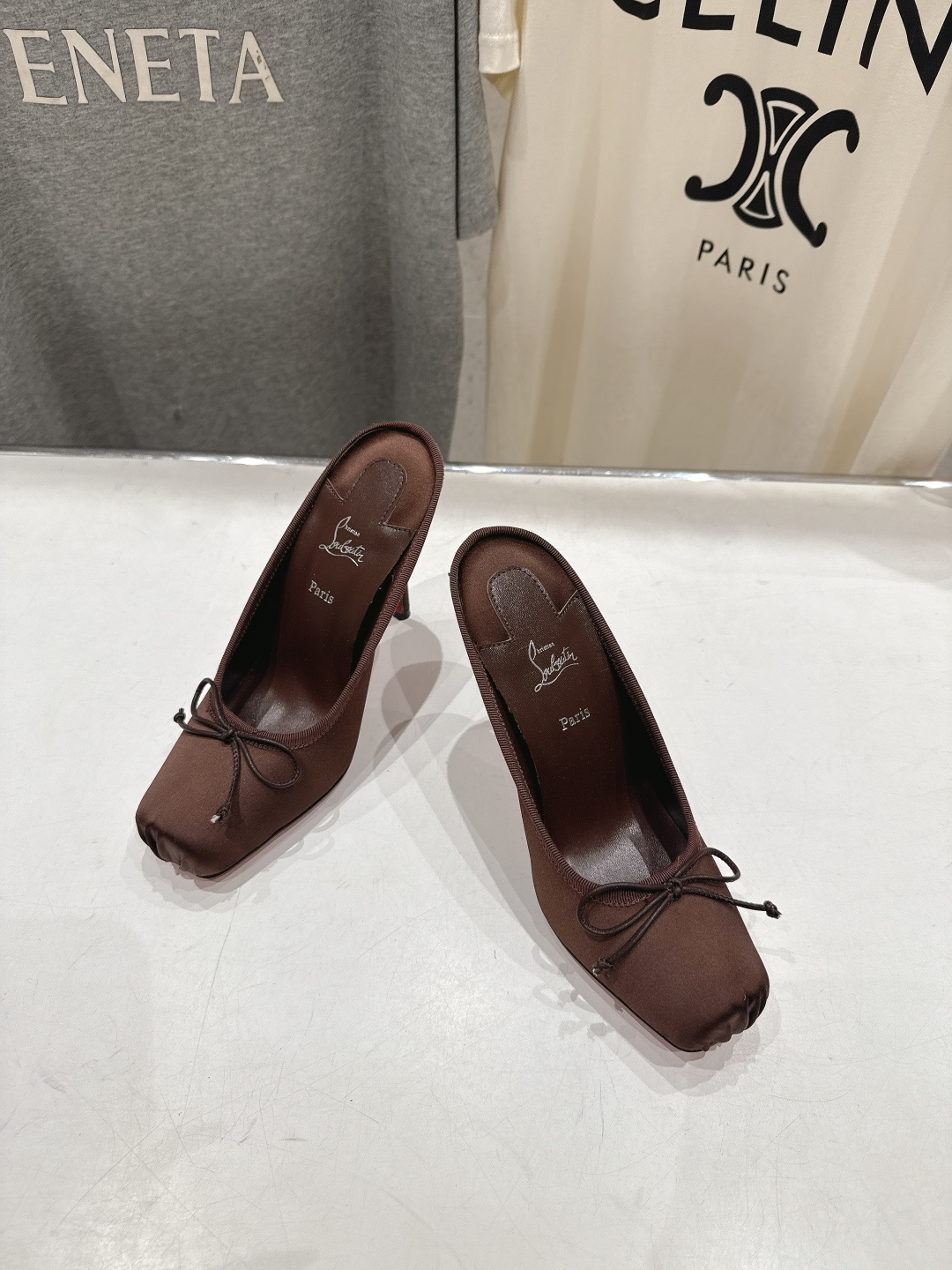 高版本出厂 Christian Loubotti CL红底鞋F030 2026ss新款蝴蝶结仙女风高跟鞋