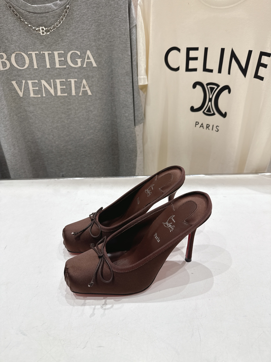 高版本出厂 Christian Loubotti CL红底鞋F030 2026ss新款蝴蝶结仙女风高跟鞋