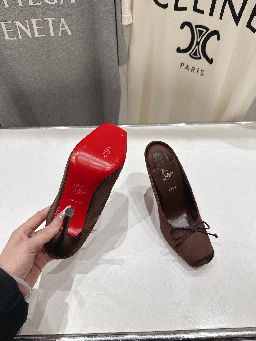 高版本出厂 Christian Loubotti CL红底鞋F030 2026ss新款蝴蝶结仙女风高跟鞋