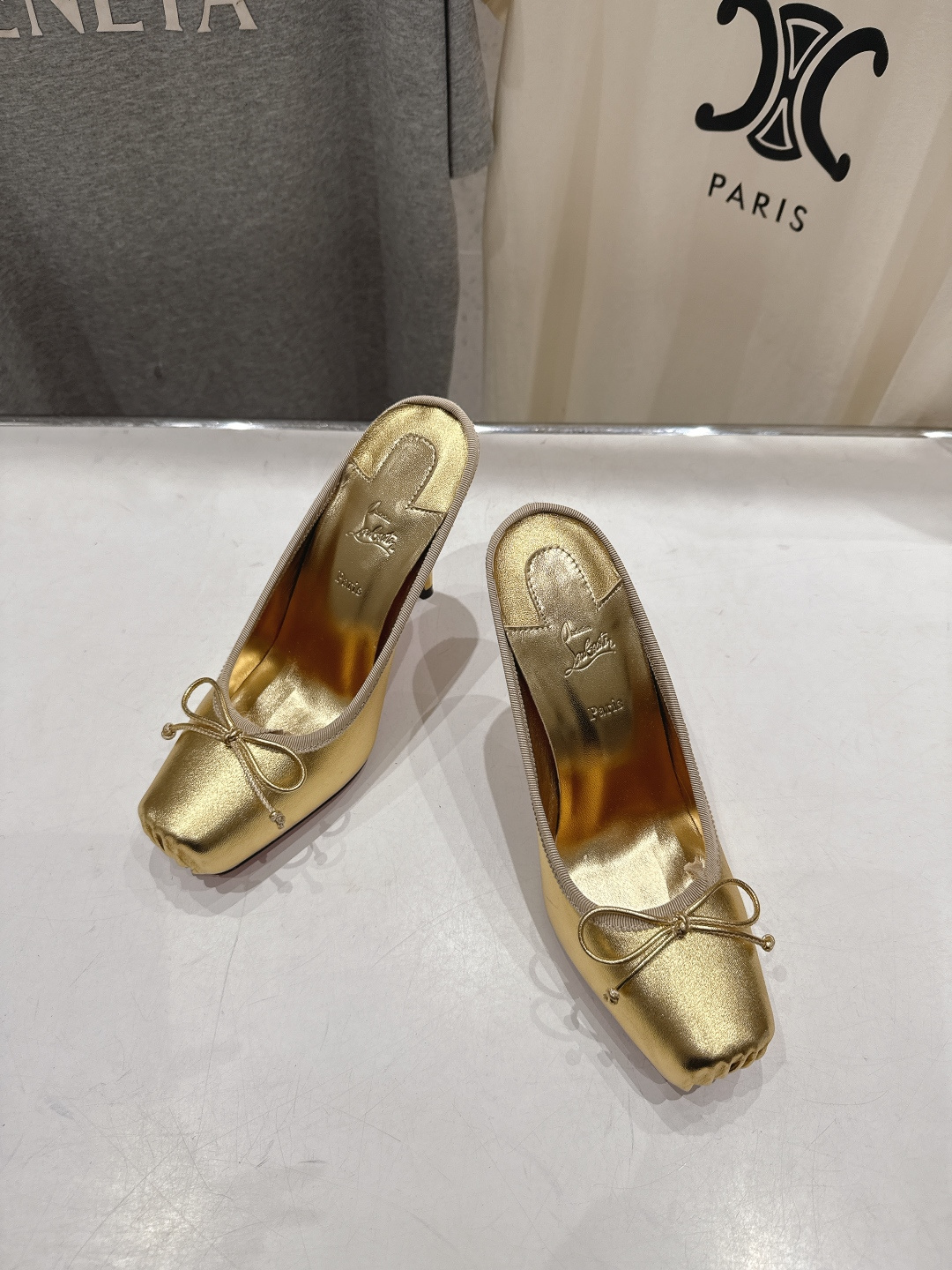 高版本出厂 Christian Loubotti CL红底鞋F030 2026ss新款蝴蝶结仙女风高跟鞋