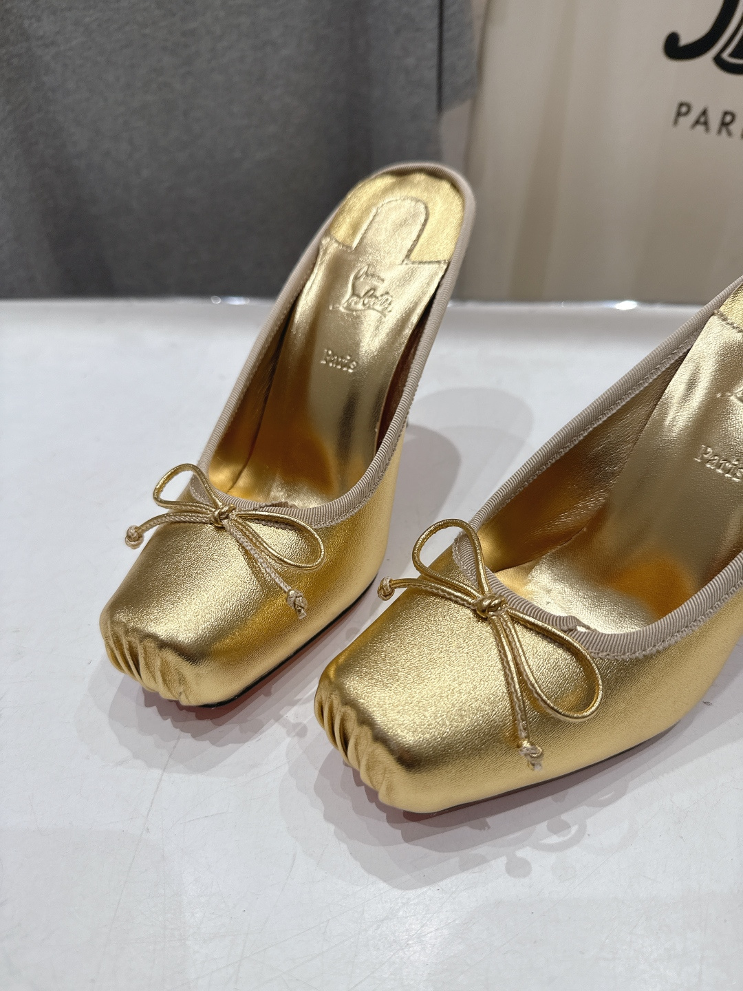 高版本出厂 Christian Loubotti CL红底鞋F030 2026ss新款蝴蝶结仙女风高跟鞋