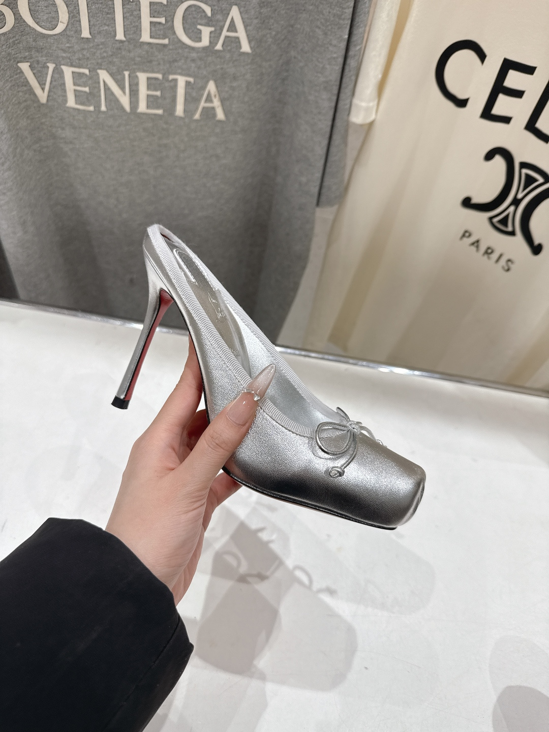 高版本出厂 Christian Loubotti CL红底鞋F030 2026ss新款蝴蝶结仙女风高跟鞋