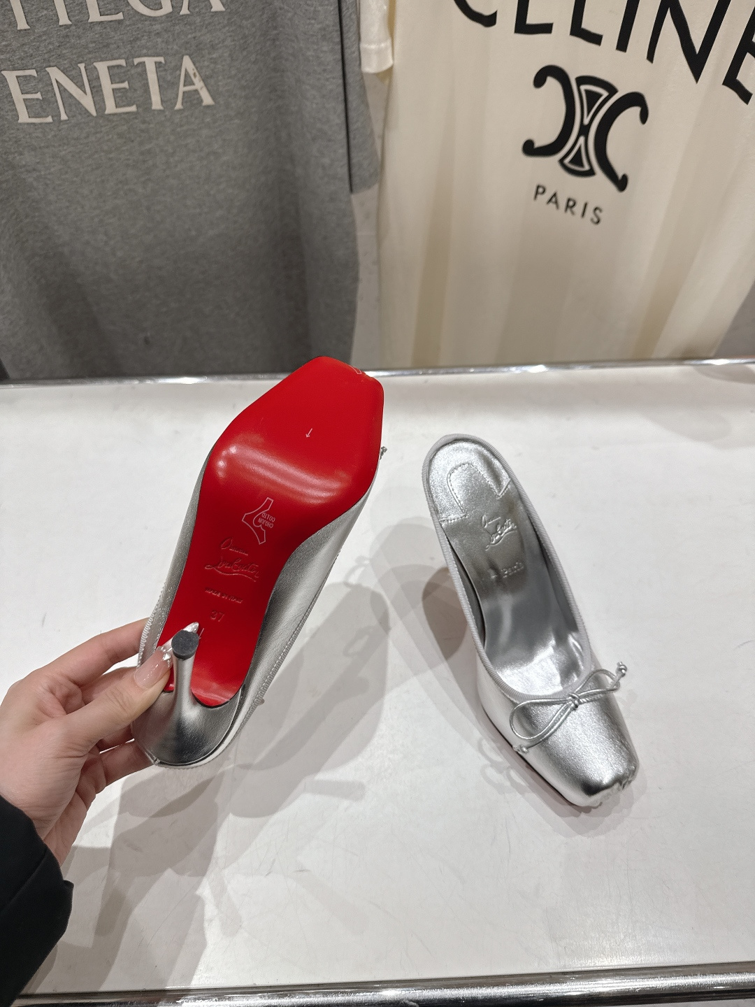 高版本出厂 Christian Loubotti CL红底鞋F030 2026ss新款蝴蝶结仙女风高跟鞋