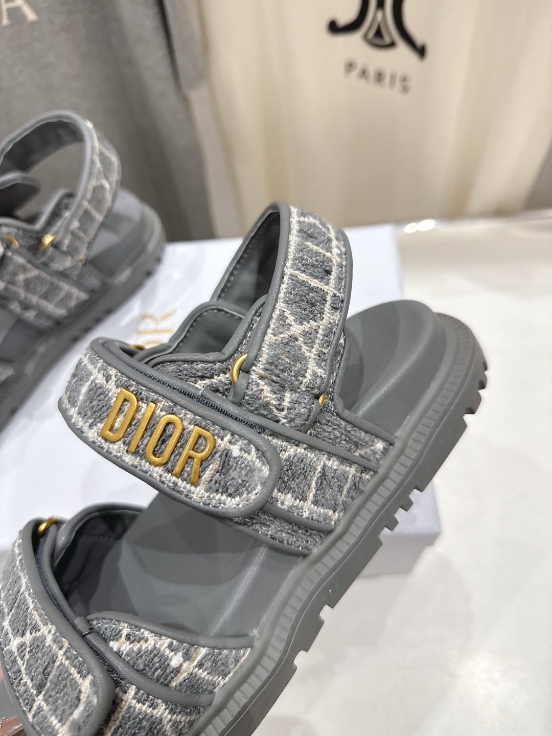 高版本出厂 【高品质】Dior*迪奥F019 D家2026ss春夏新款魔术贴沙滩凉鞋～经典版型 搭配贴合