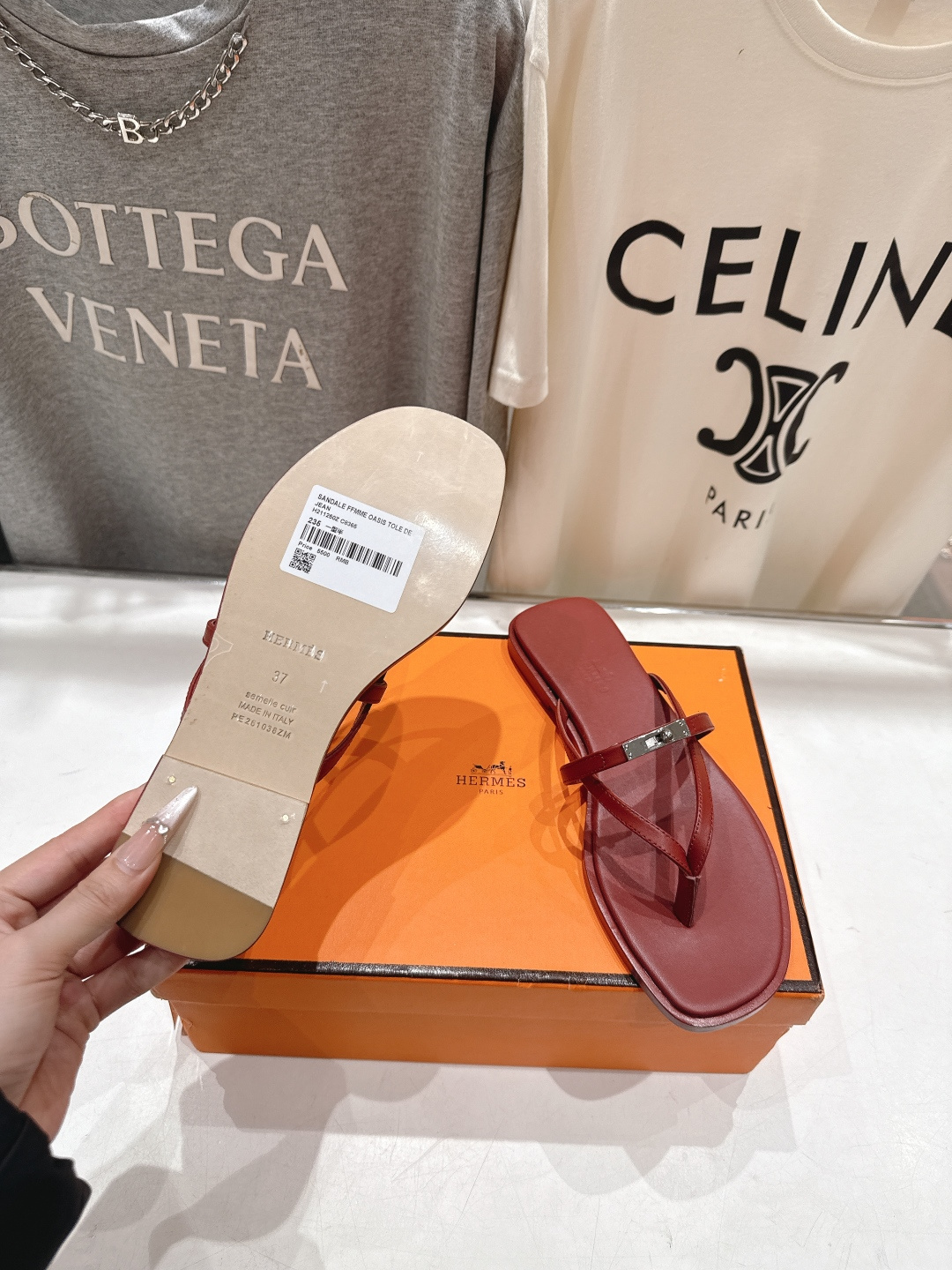 高版本出厂 Hermes/爱马仕H家F062 2026ss夏季新款 Extra度假风夹脚沙滩人字拖鞋顶级