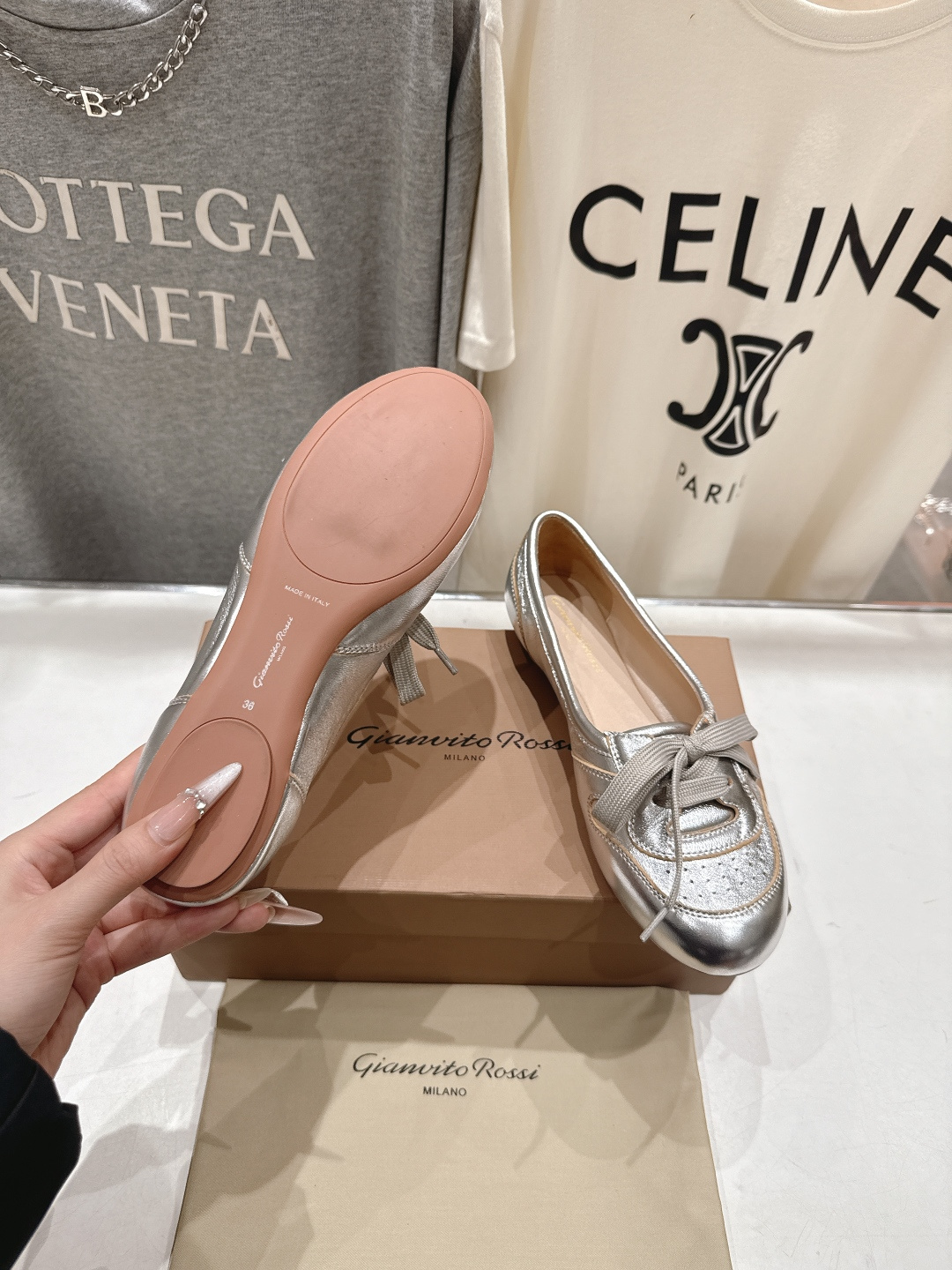 高版本出厂 Gianvito Rossi 吉安维托·罗西F039 26ss春夏新款玛丽珍平底鞋单鞋芭蕾舞