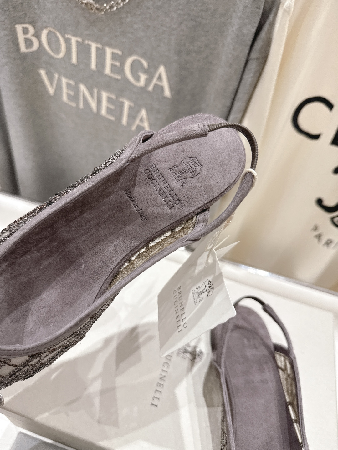 高版本出厂 Brunello Cucinelli 新款BC尖头时装鞋平底鞋凉鞋穆勒鞋BC是意大利知名品牌