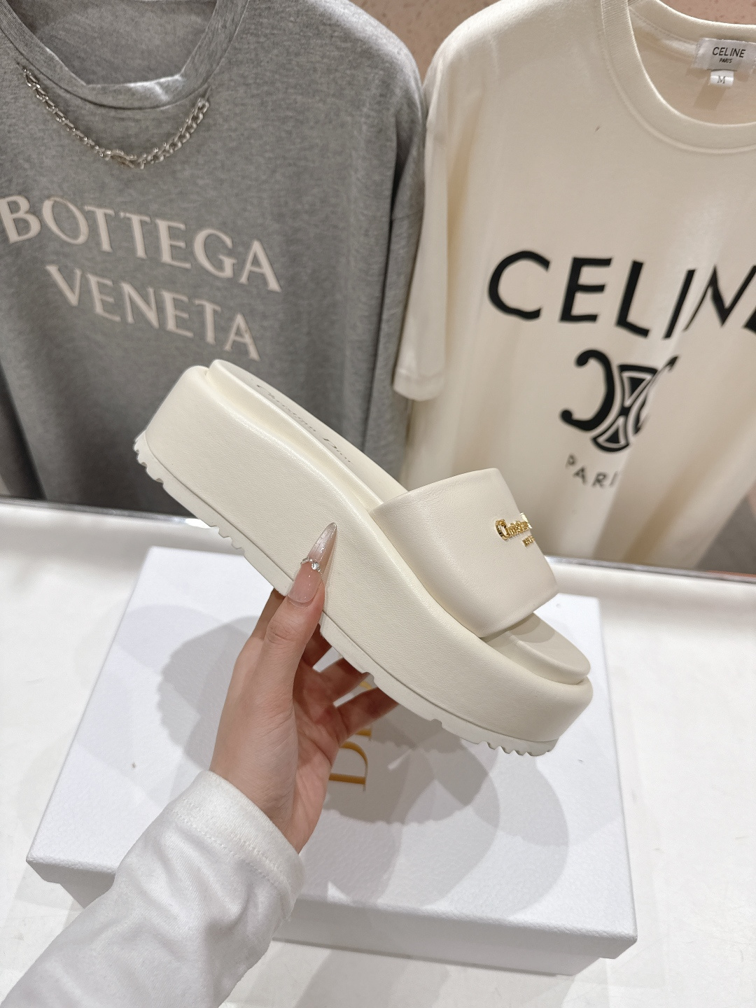 高版本出厂 Dior*迪奥F019 D家2026ss春夏新款仙女风厚底防水台拖鞋1:1原版复刻 市面上最