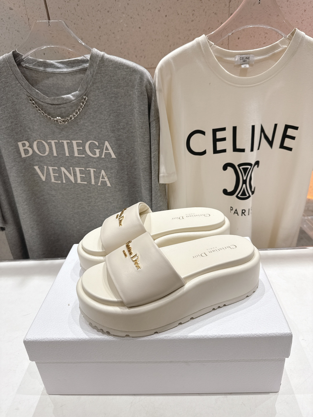 高版本出厂 Dior*迪奥F019 D家2026ss春夏新款仙女风厚底防水台拖鞋1:1原版复刻 市面上最