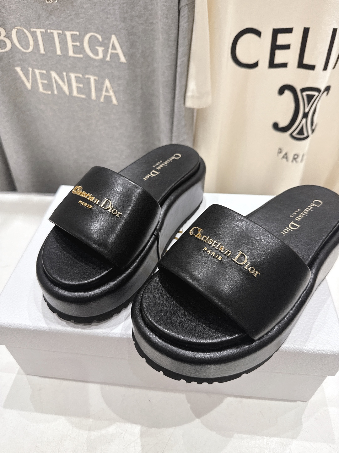 高版本出厂 Dior*迪奥F019 D家2026ss春夏新款仙女风厚底防水台拖鞋1:1原版复刻 市面上最