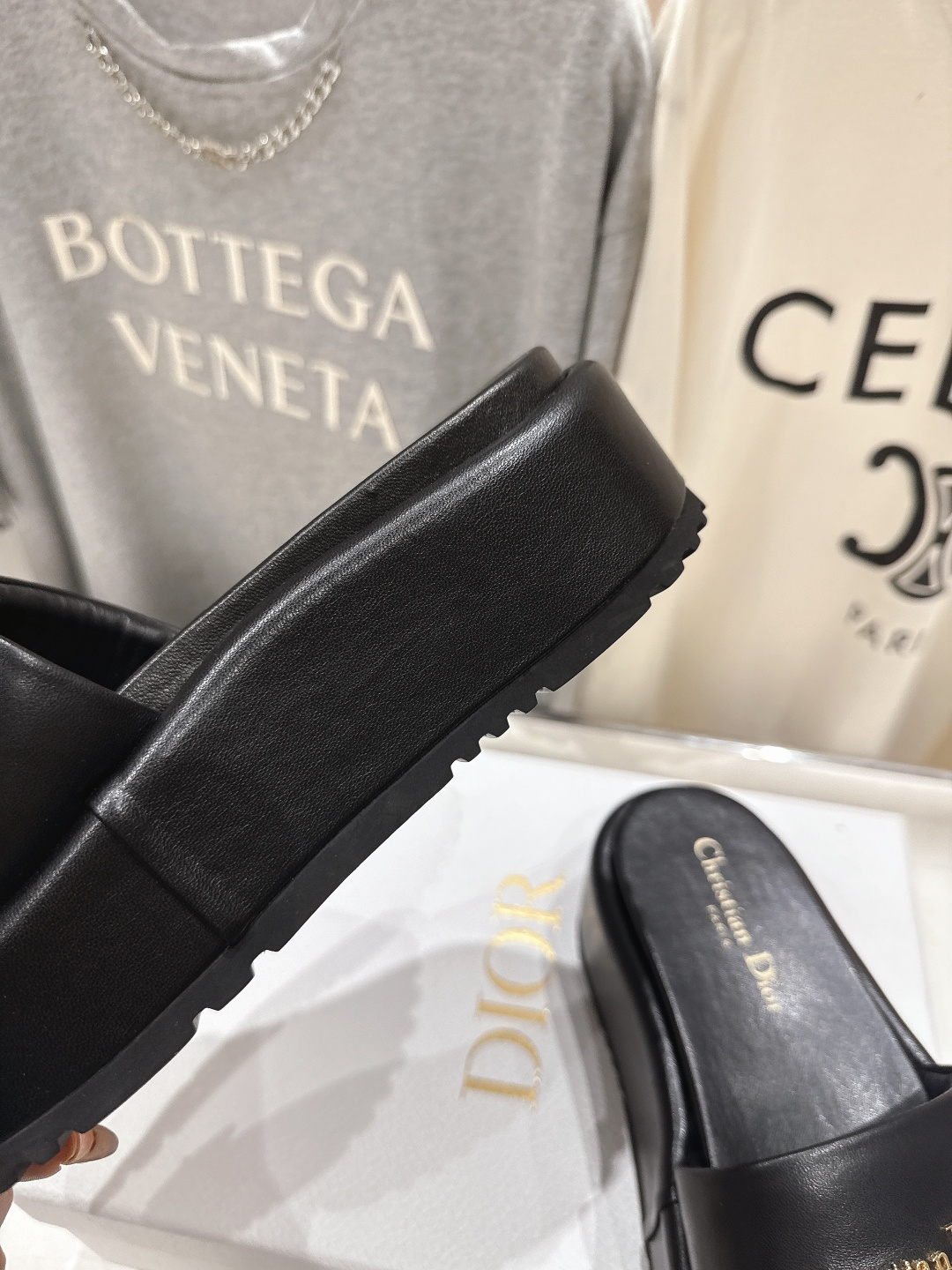 高版本出厂 Dior*迪奥F019 D家2026ss春夏新款仙女风厚底防水台拖鞋1:1原版复刻 市面上最