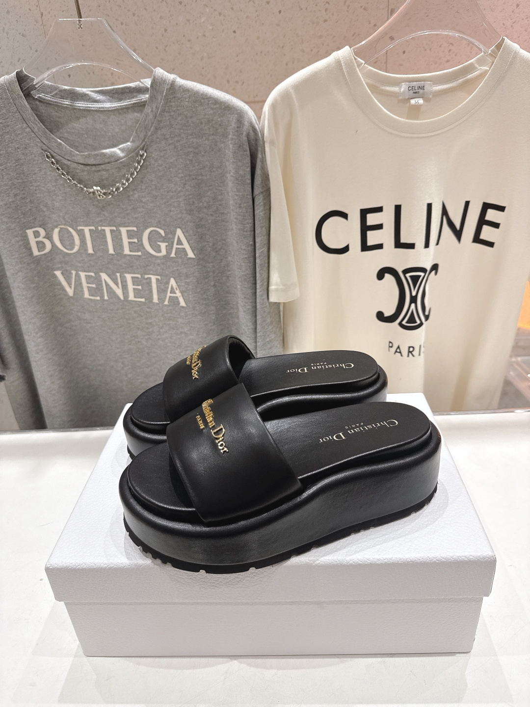 高版本出厂 Dior*迪奥F019 D家2026ss春夏新款仙女风厚底防水台拖鞋1:1原版复刻 市面上最