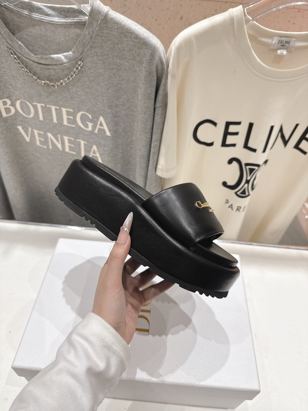 高版本出厂 Dior*迪奥F019 D家2026ss春夏新款仙女风厚底防水台拖鞋1:1原版复刻 市面上最