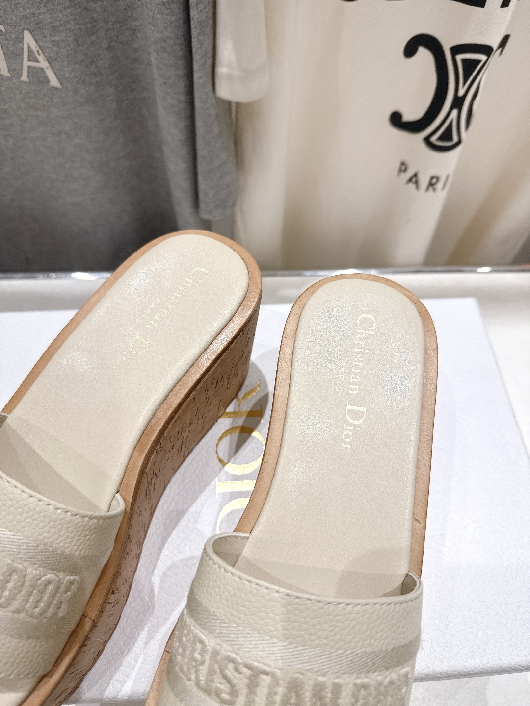 高版本出厂 Dior*迪奥F019 D家2026ss春夏新款仙女风坡跟厚底拖鞋1:1原版复刻 市面上最高