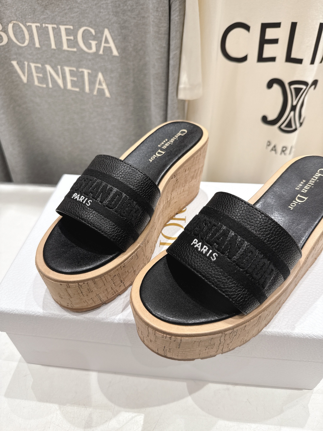 高版本出厂 Dior*迪奥F019 D家2026ss春夏新款仙女风坡跟厚底拖鞋1:1原版复刻 市面上最高