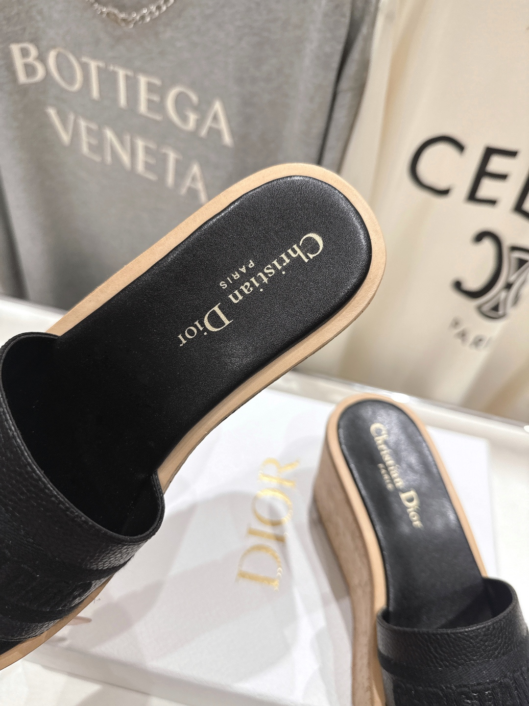 高版本出厂 Dior*迪奥F019 D家2026ss春夏新款仙女风坡跟厚底拖鞋1:1原版复刻 市面上最高