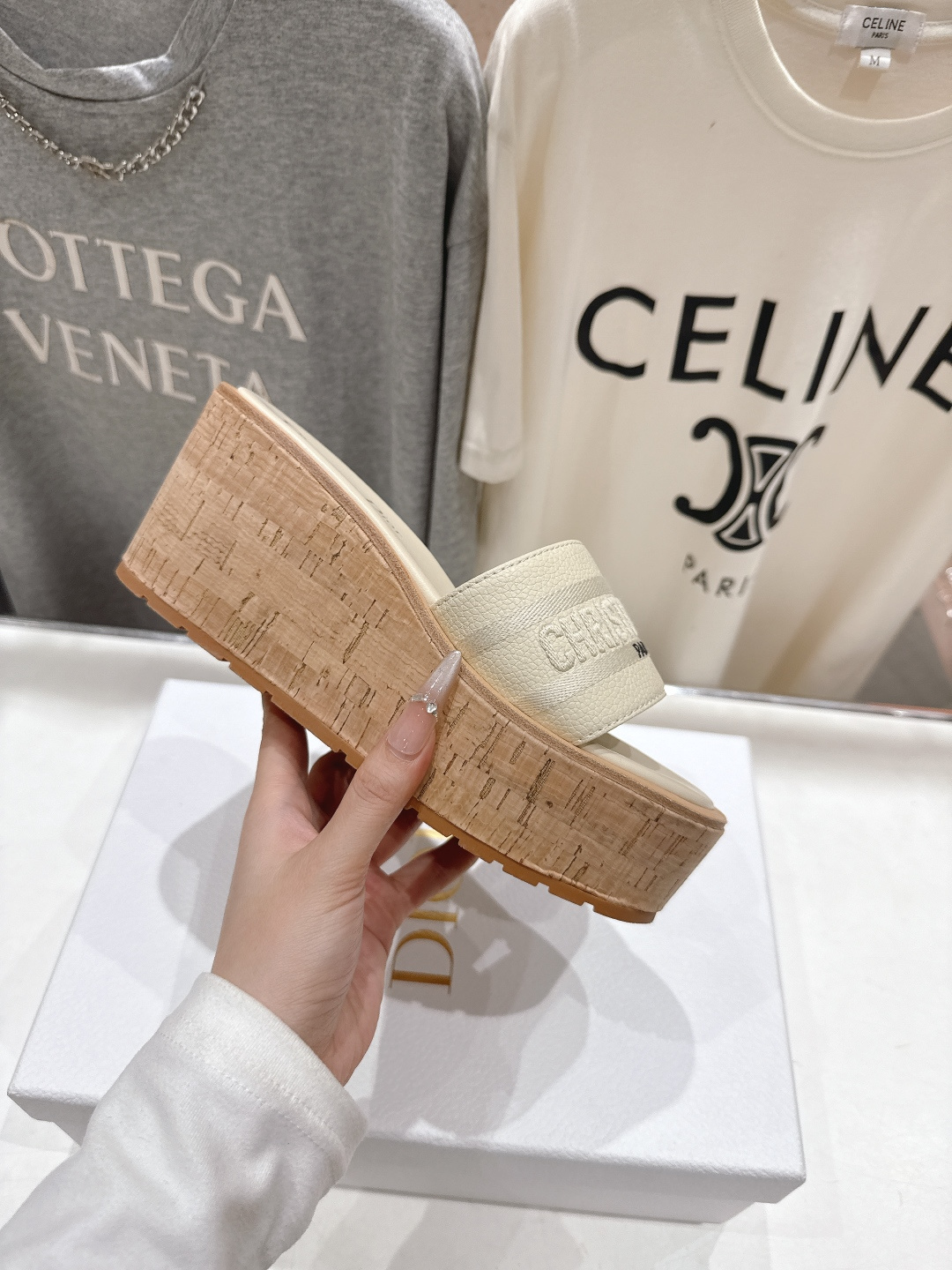 高版本出厂 Dior*迪奥F019 D家2026ss春夏新款仙女风坡跟厚底拖鞋1:1原版复刻 市面上最高