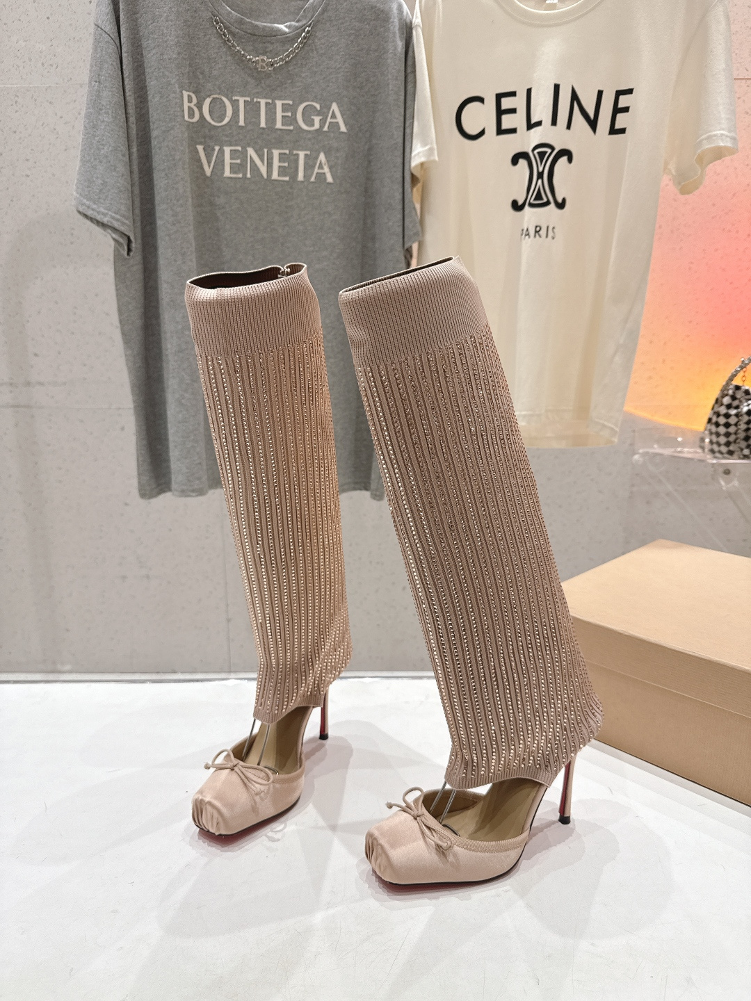 高版本出厂 Christian Loubotti CL红底鞋F030 2026ss新款蝴蝶结仙女风高跟鞋