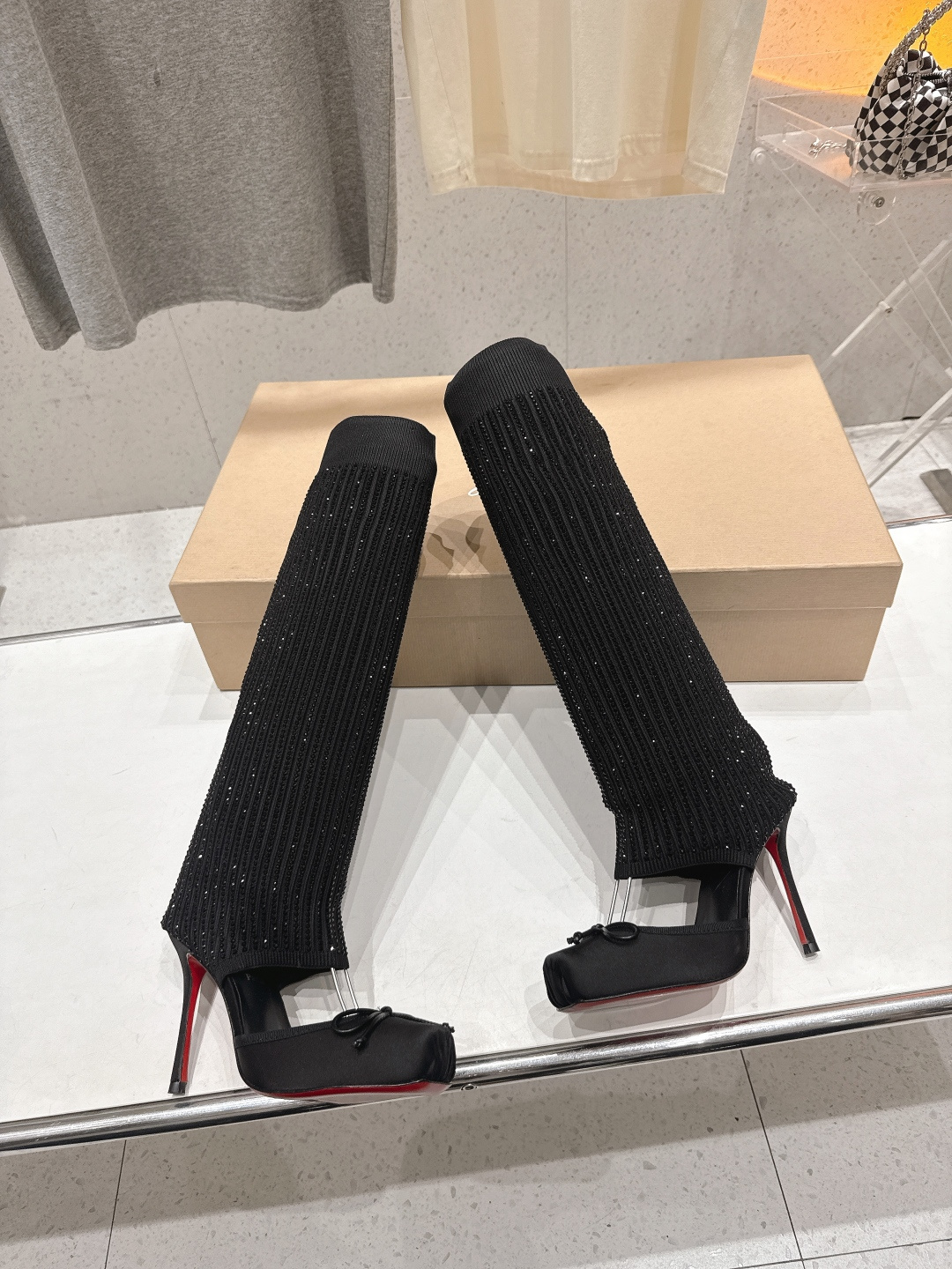 高版本出厂 Christian Loubotti CL红底鞋F030 2026ss新款蝴蝶结仙女风高跟鞋