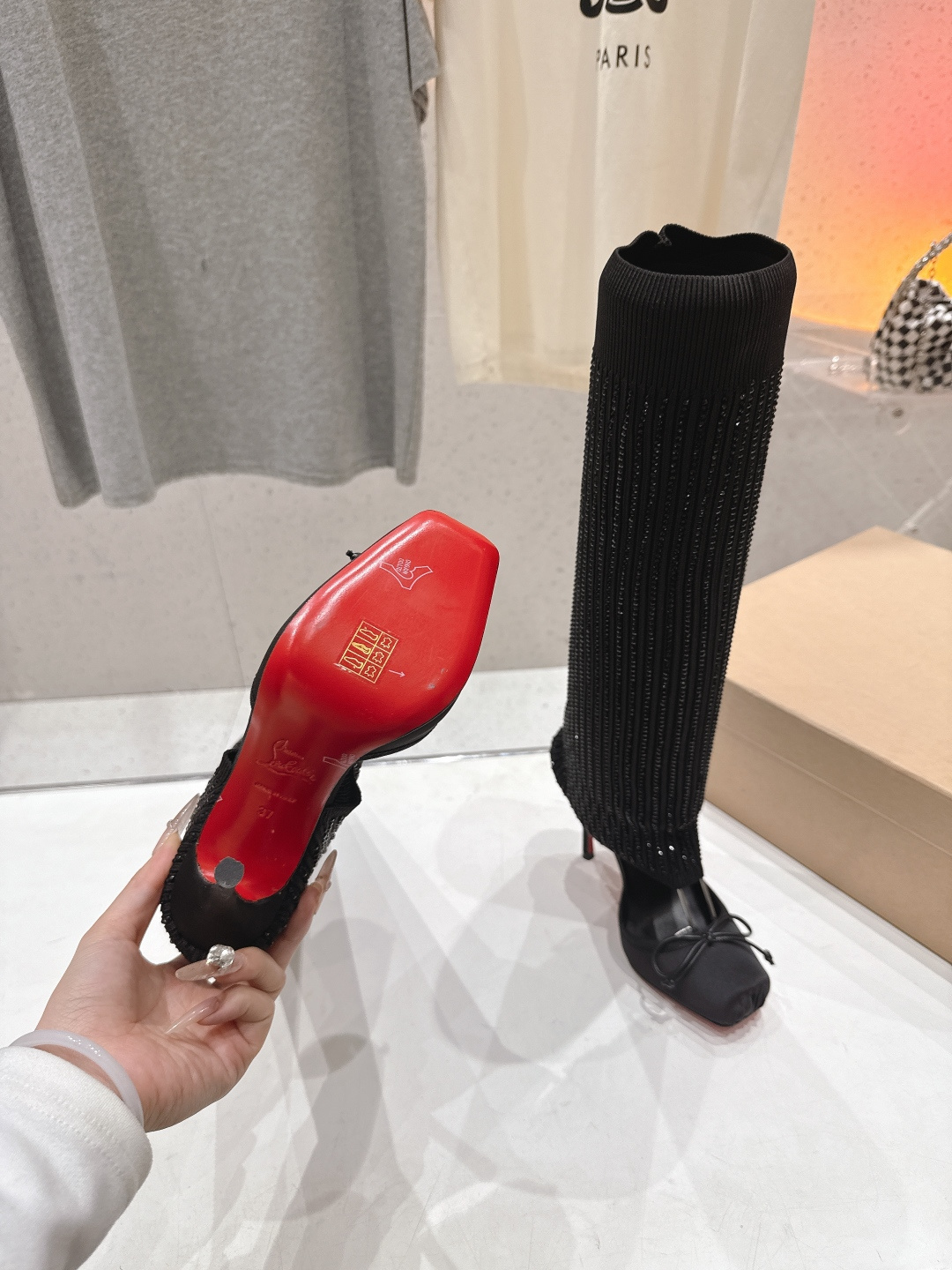 高版本出厂 Christian Loubotti CL红底鞋F030 2026ss新款蝴蝶结仙女风高跟鞋