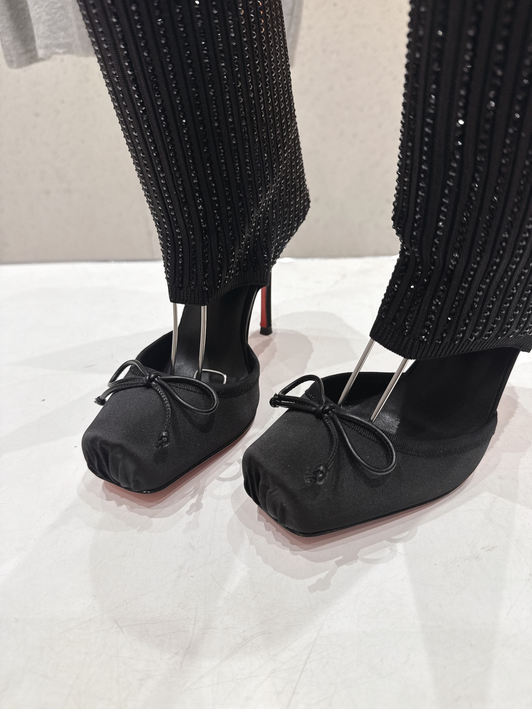 高版本出厂 Christian Loubotti CL红底鞋F030 2026ss新款蝴蝶结仙女风高跟鞋