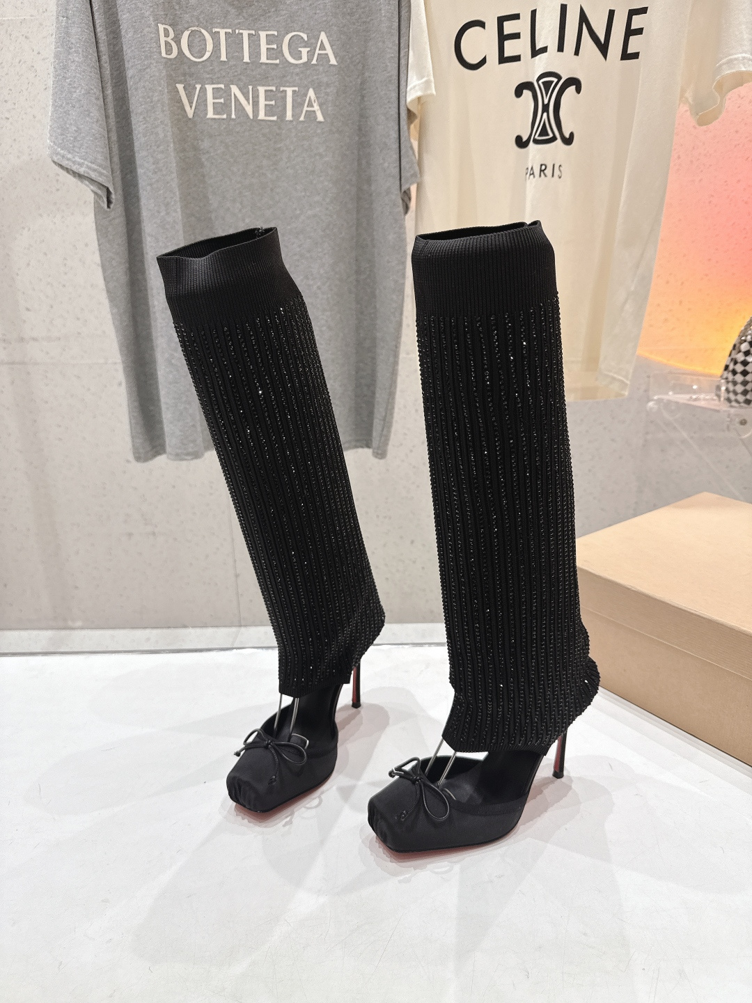 高版本出厂 Christian Loubotti CL红底鞋F030 2026ss新款蝴蝶结仙女风高跟鞋