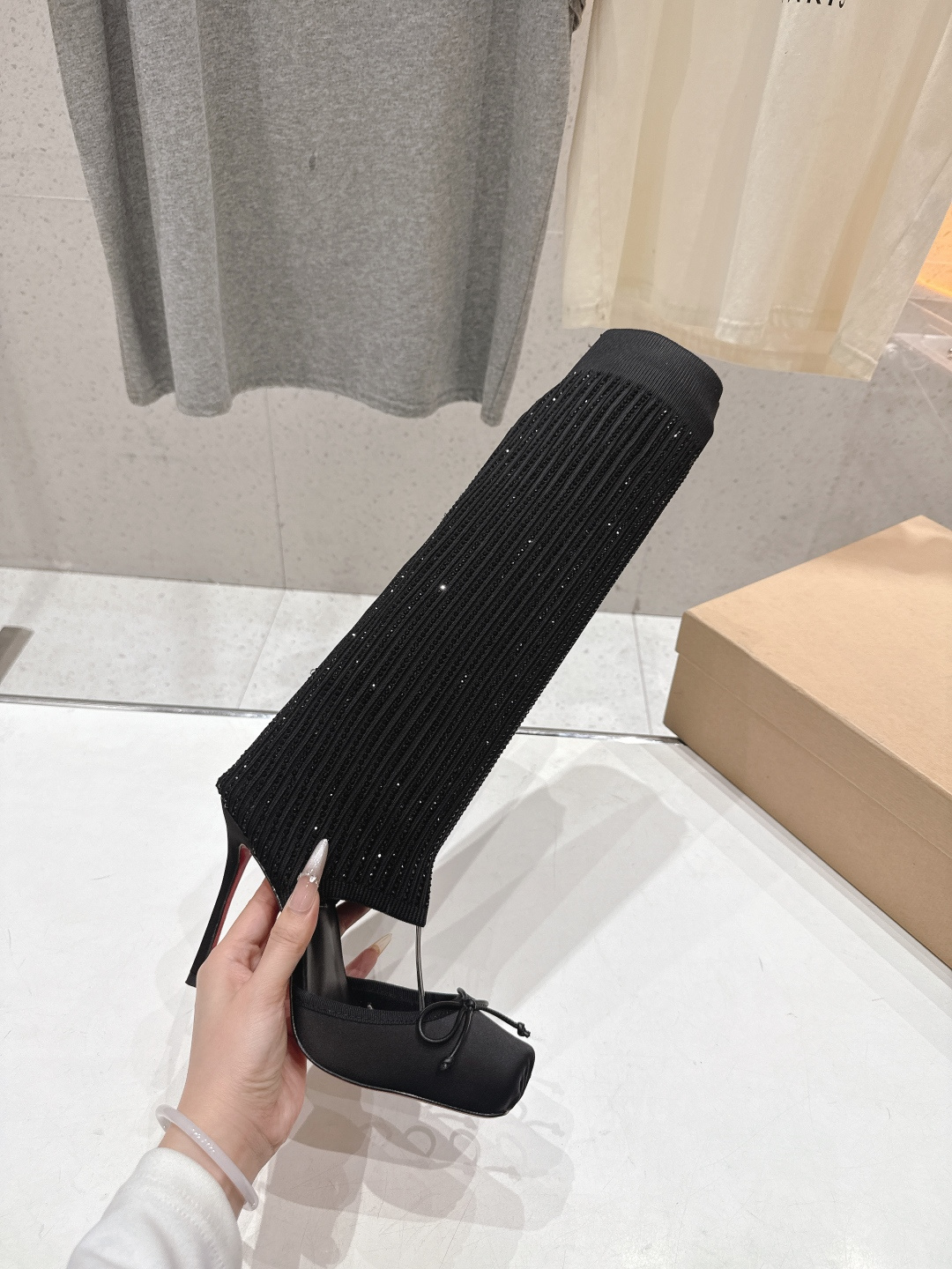 高版本出厂 Christian Loubotti CL红底鞋F030 2026ss新款蝴蝶结仙女风高跟鞋