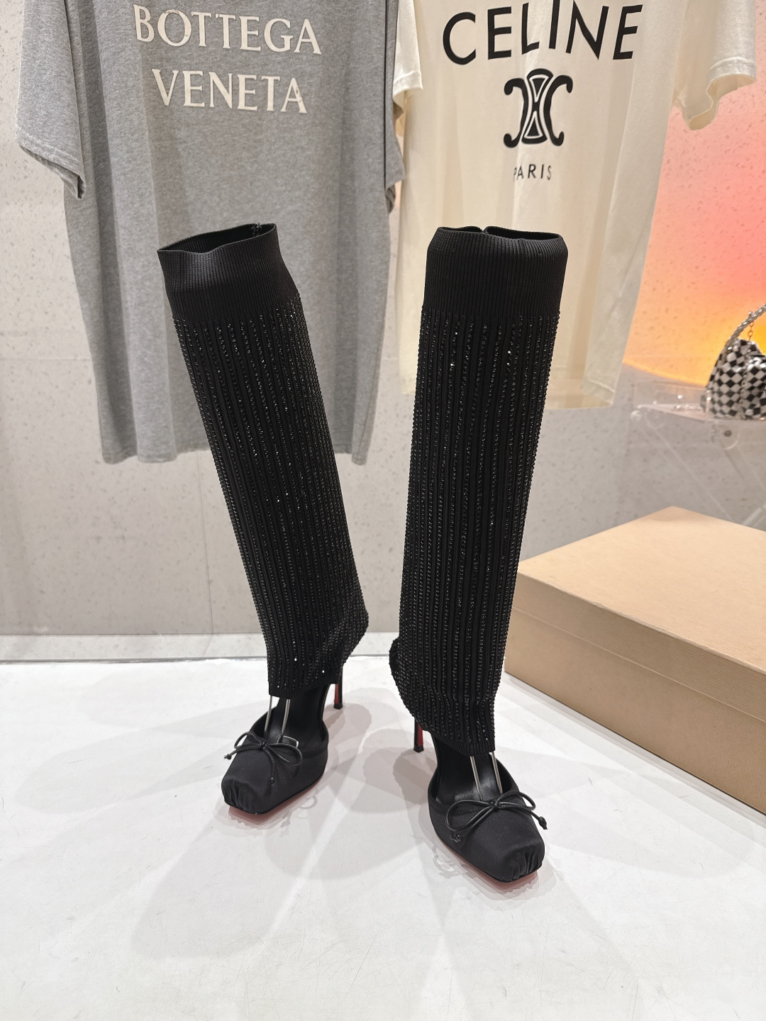 高版本出厂 Christian Loubotti CL红底鞋F030 2026ss新款蝴蝶结仙女风高跟鞋