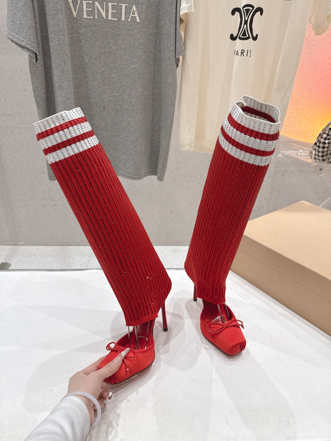 高版本出厂 Christian Loubotti CL红底鞋F030 2026ss新款蝴蝶结仙女风高跟鞋