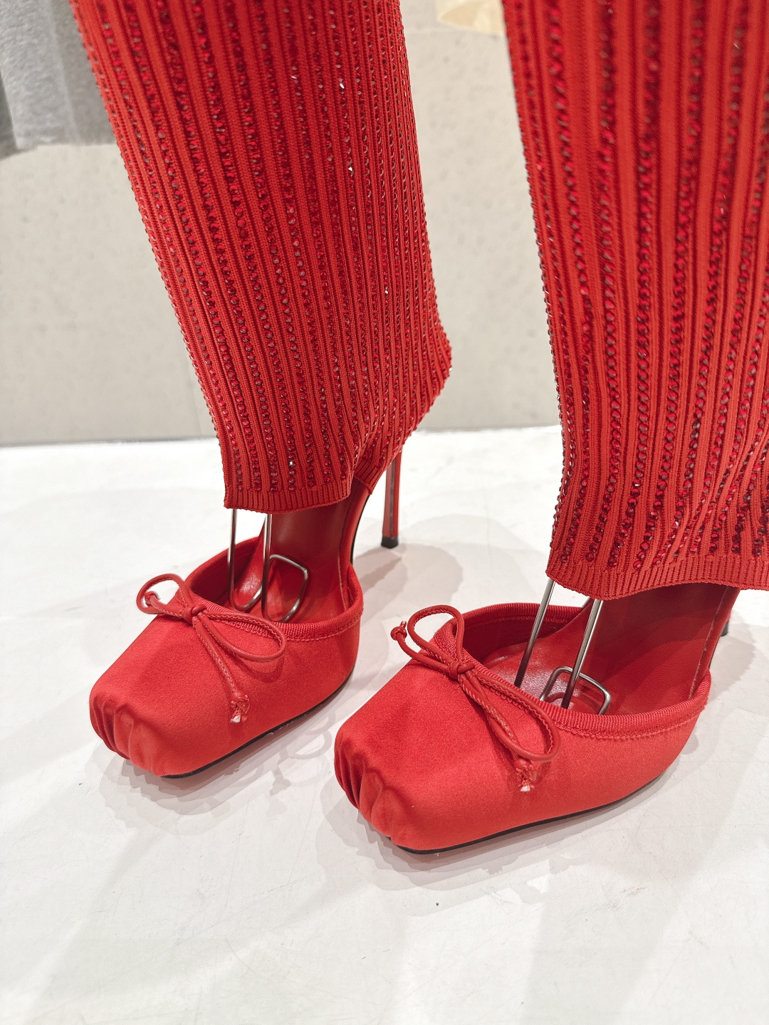 高版本出厂 Christian Loubotti CL红底鞋F030 2026ss新款蝴蝶结仙女风高跟鞋
