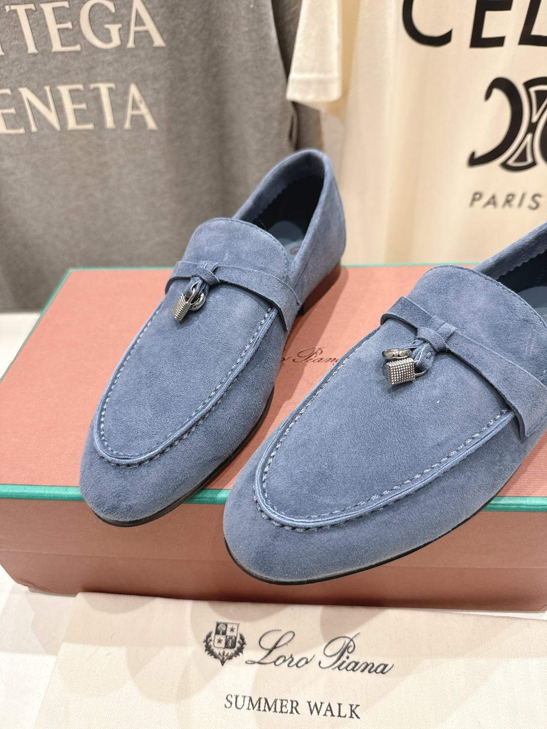 高版本出厂 男码+20 Loro Piana* LP诺悠翩雅‖2026ss专柜同步新款平底鞋一脚蹬乐福鞋