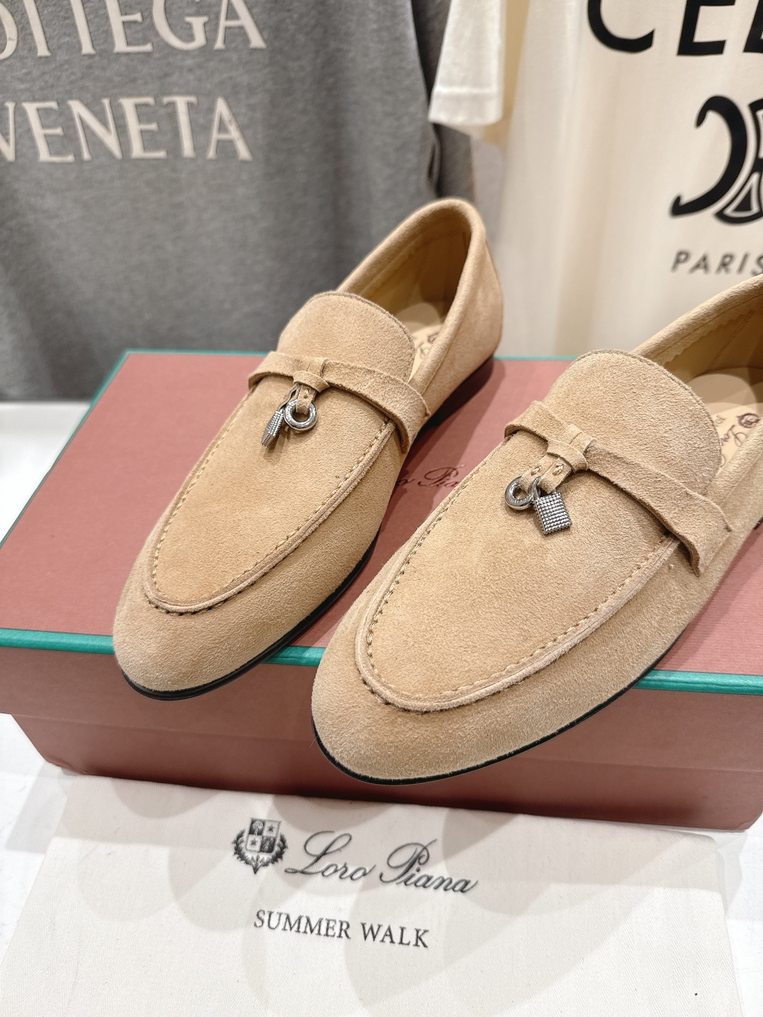 高版本出厂 男码+20 Loro Piana* LP诺悠翩雅‖2026ss专柜同步新款平底鞋一脚蹬乐福鞋