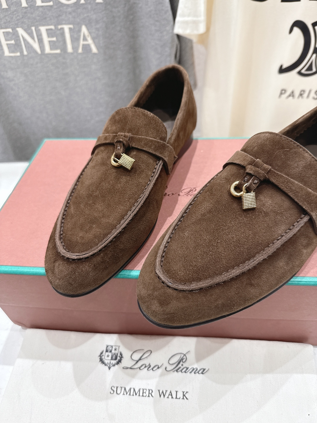 高版本出厂 男码+20 Loro Piana* LP诺悠翩雅‖2026ss专柜同步新款平底鞋一脚蹬乐福鞋