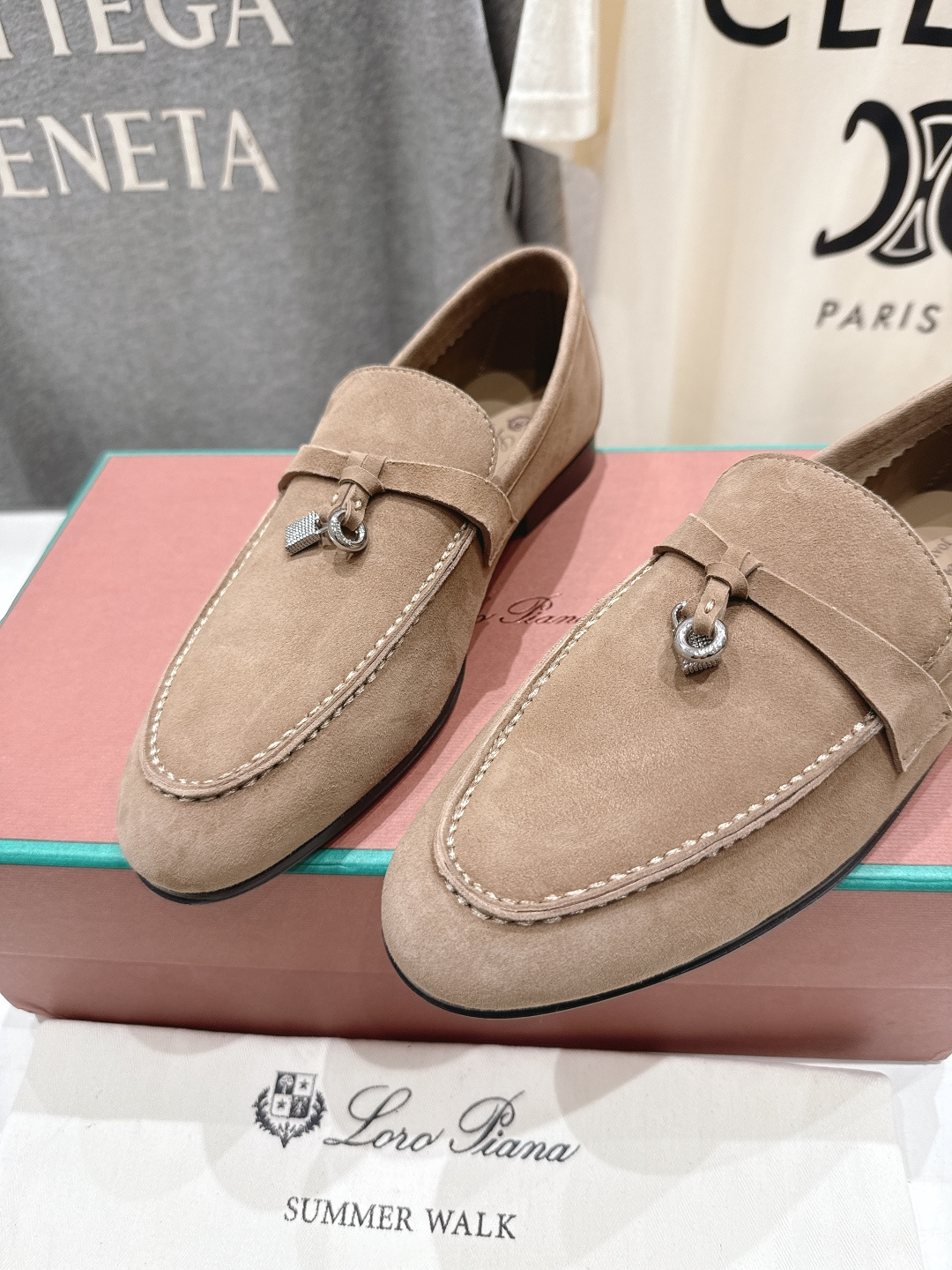高版本出厂 男码+20 Loro Piana* LP诺悠翩雅‖2026ss专柜同步新款平底鞋一脚蹬乐福鞋