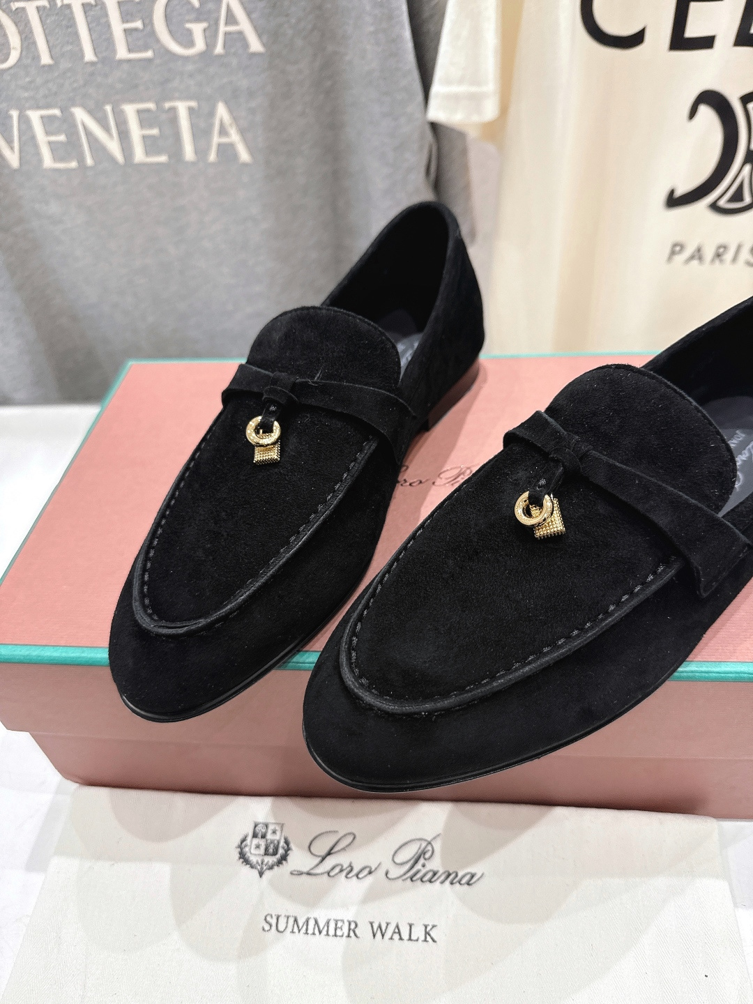 高版本出厂 男码+20 Loro Piana* LP诺悠翩雅‖2026ss专柜同步新款平底鞋一脚蹬乐福鞋