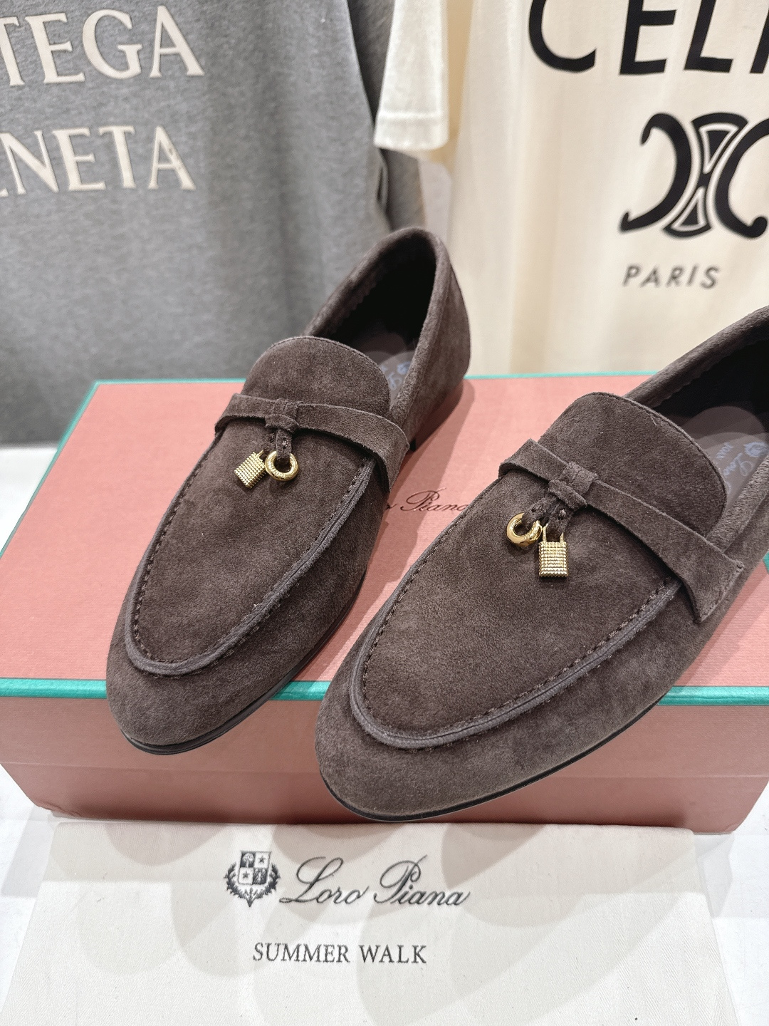 高版本出厂 男码+20 Loro Piana* LP诺悠翩雅‖2026ss专柜同步新款平底鞋一脚蹬乐福鞋