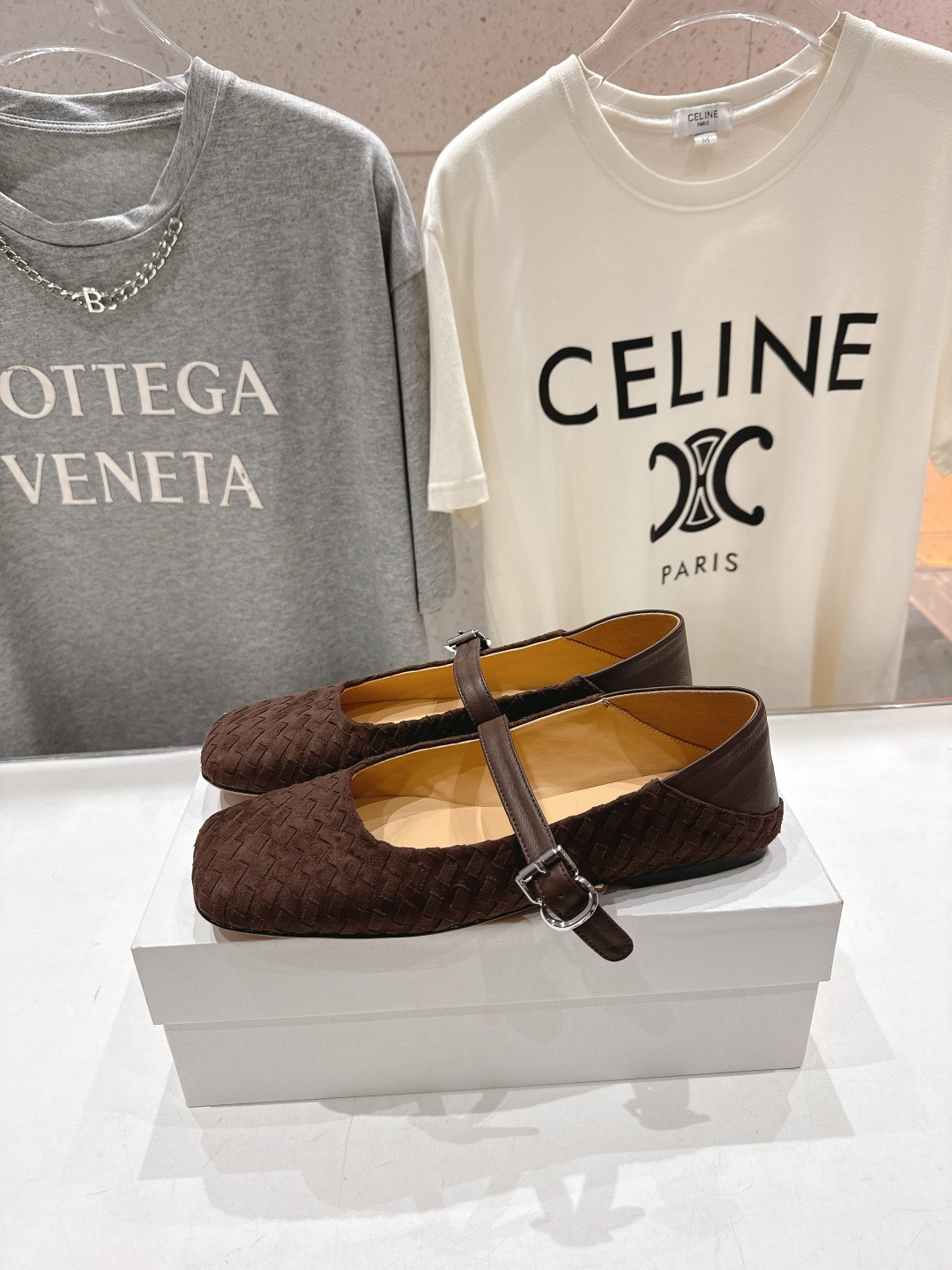 高版本出厂 the row 2026ss春夏走秀爆款小方头平底鞋玛丽珍休闲鞋单鞋非常舒服的平底鞋，极简设