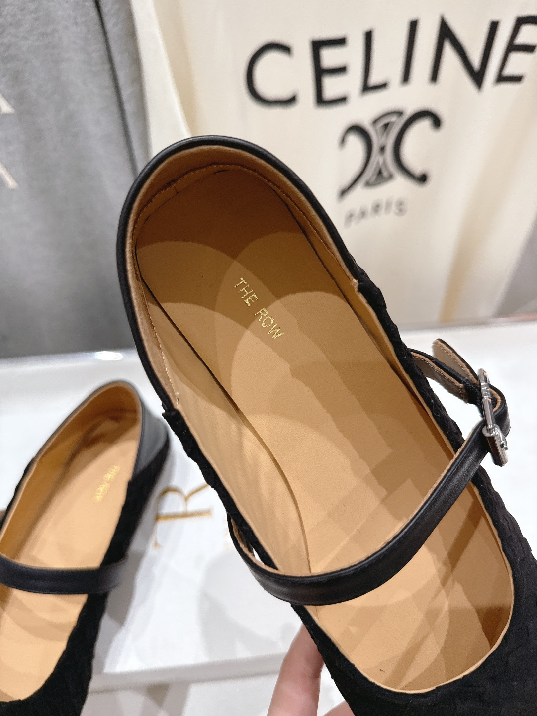 高版本出厂 the row 2026ss春夏走秀爆款小方头平底鞋玛丽珍休闲鞋单鞋非常舒服的平底鞋，极简设