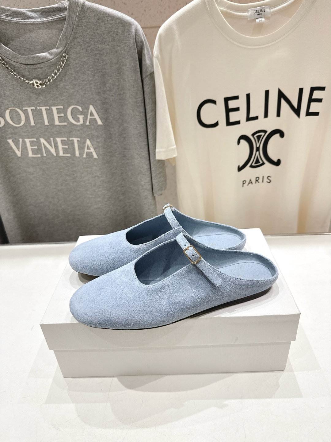 高版本出厂 the row 2026ss春夏走秀爆款小方头平底鞋玛丽珍休闲鞋半拖单鞋非常舒服的平底鞋，极