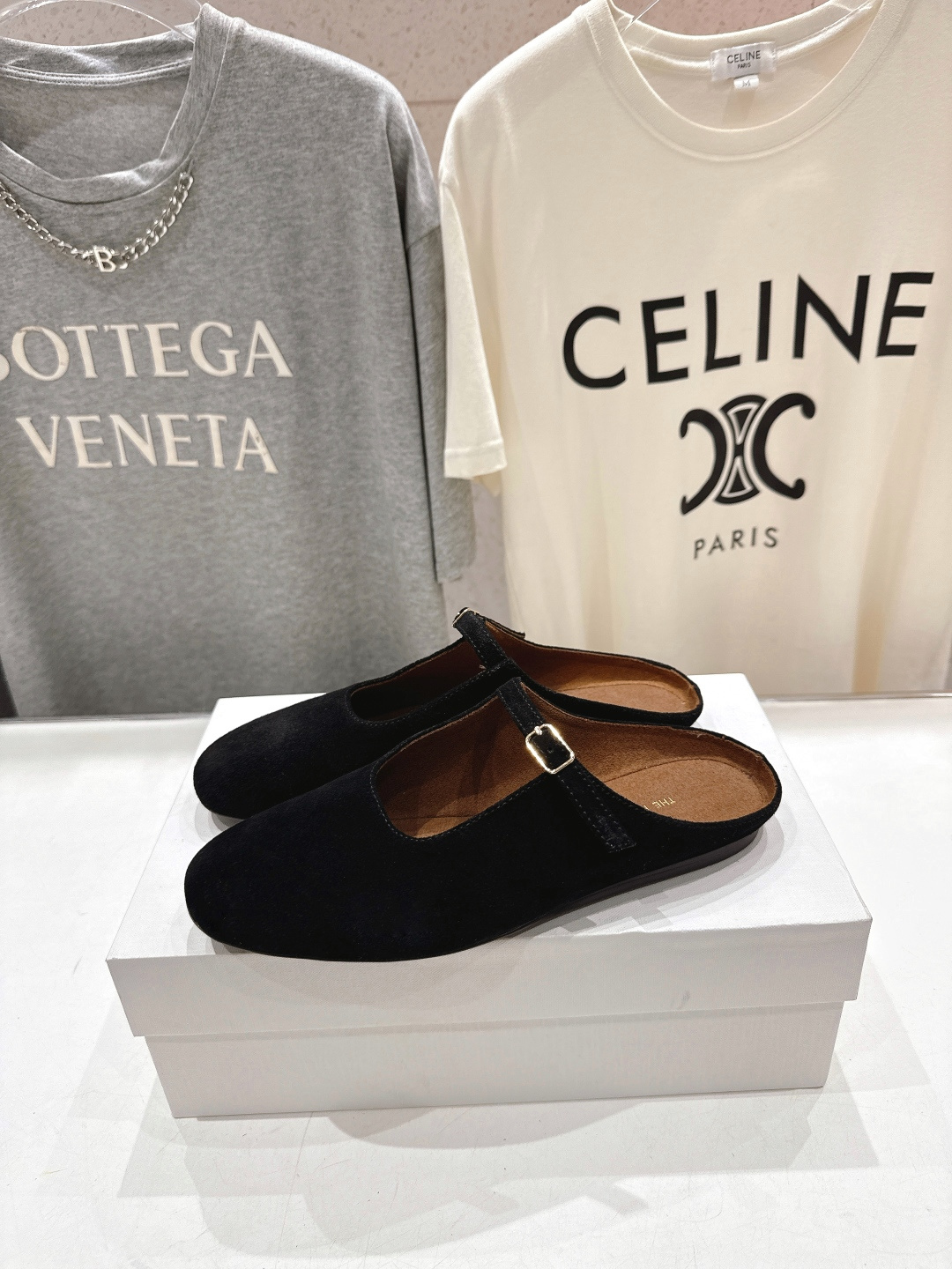 高版本出厂 the row 2026ss春夏走秀爆款小方头平底鞋玛丽珍休闲鞋半拖单鞋非常舒服的平底鞋，极