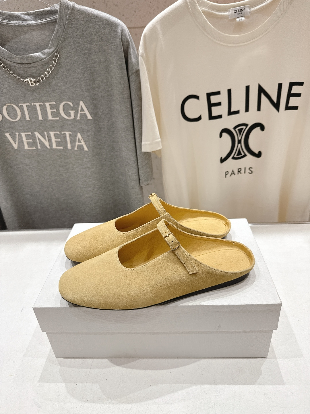 高版本出厂 the row 2026ss春夏走秀爆款小方头平底鞋玛丽珍休闲鞋半拖单鞋非常舒服的平底鞋，极