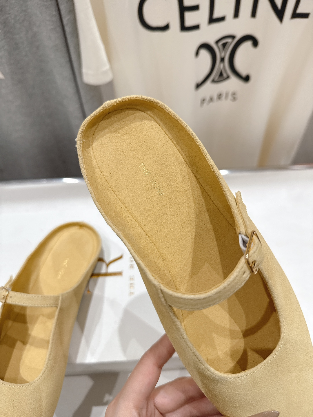 高版本出厂 the row 2026ss春夏走秀爆款小方头平底鞋玛丽珍休闲鞋半拖单鞋非常舒服的平底鞋，极