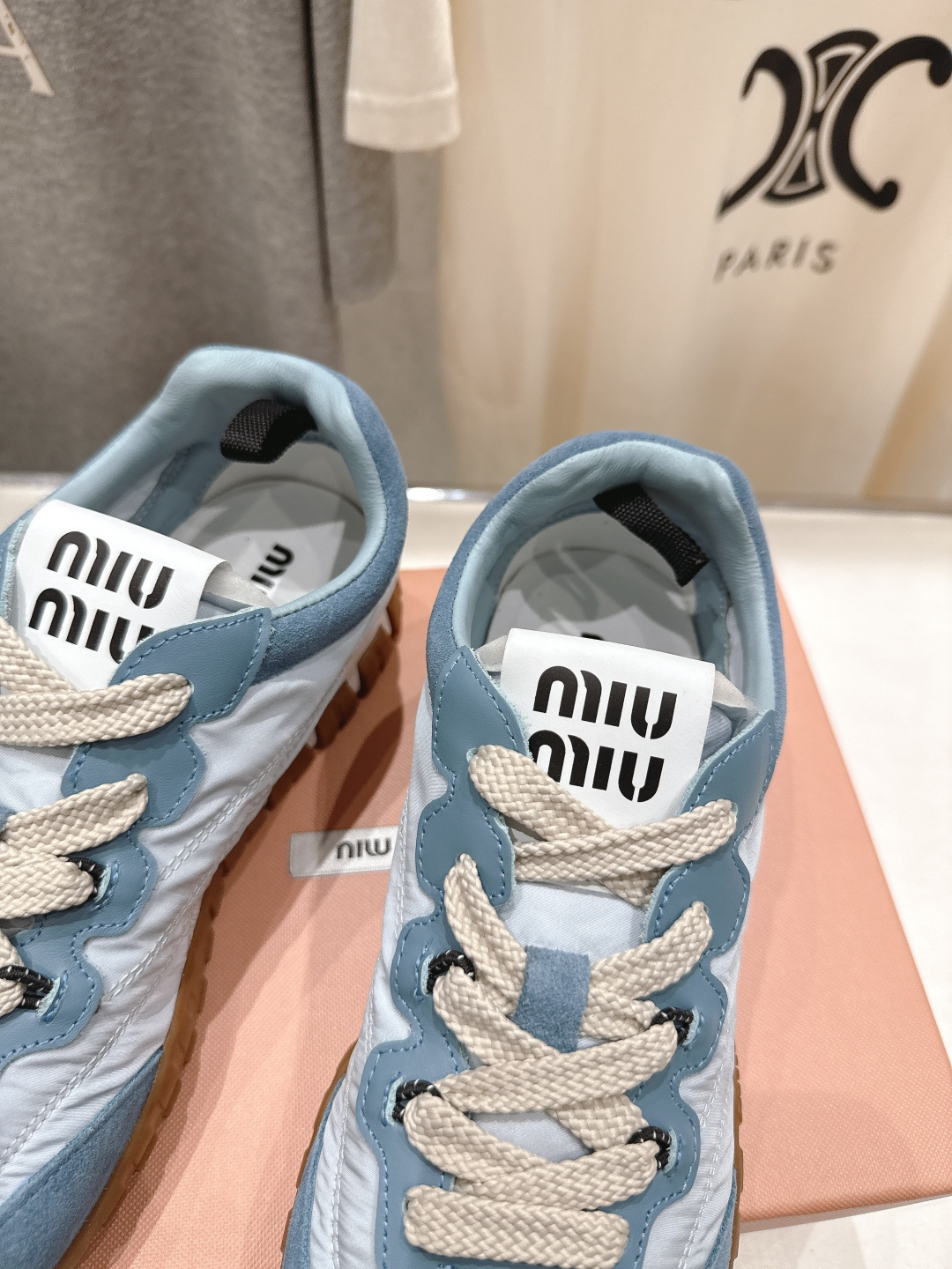 高版本出厂 MiuMiu/缪缪2026ss最新款厚底休闲运动鞋 阿甘鞋德训鞋休闲增高百搭潮鞋，新出的舒适