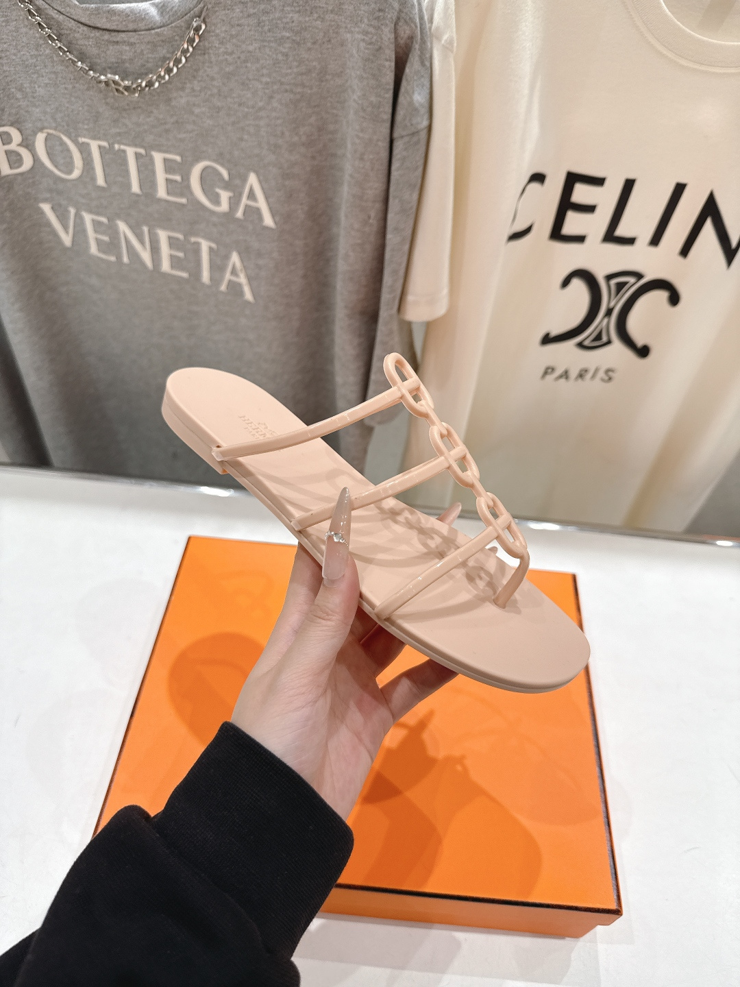 高版本出厂 Hermes/爱马仕F036 H家2026ss夏季新款 Extra度假风平底夹脚沙滩女拖鞋H